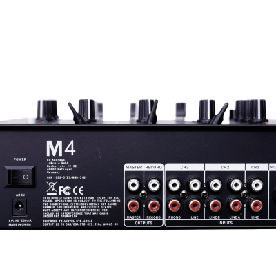 Rome Audio M4 – 3-Channel DJ Mixer with EQ & Crossfader